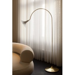 Nuura – Petalii Floor lamp, white and polished brass