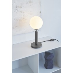 Nuura – Miira table lamp rock grey and white opal glass