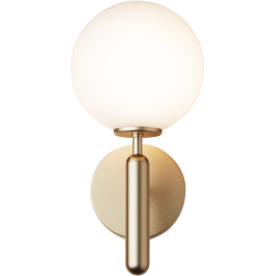 Nuura – Miira wall lamp brass and white opal glass