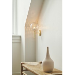 Nuura – Miira wall lamp brass and clear glass