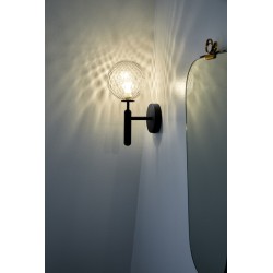 Nuura – Miira wall lamp rock grey and clear glass