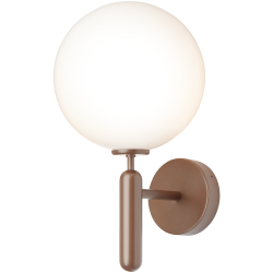 Nuura – Applique Miira Outdoor dark bronze et verre opal blanc