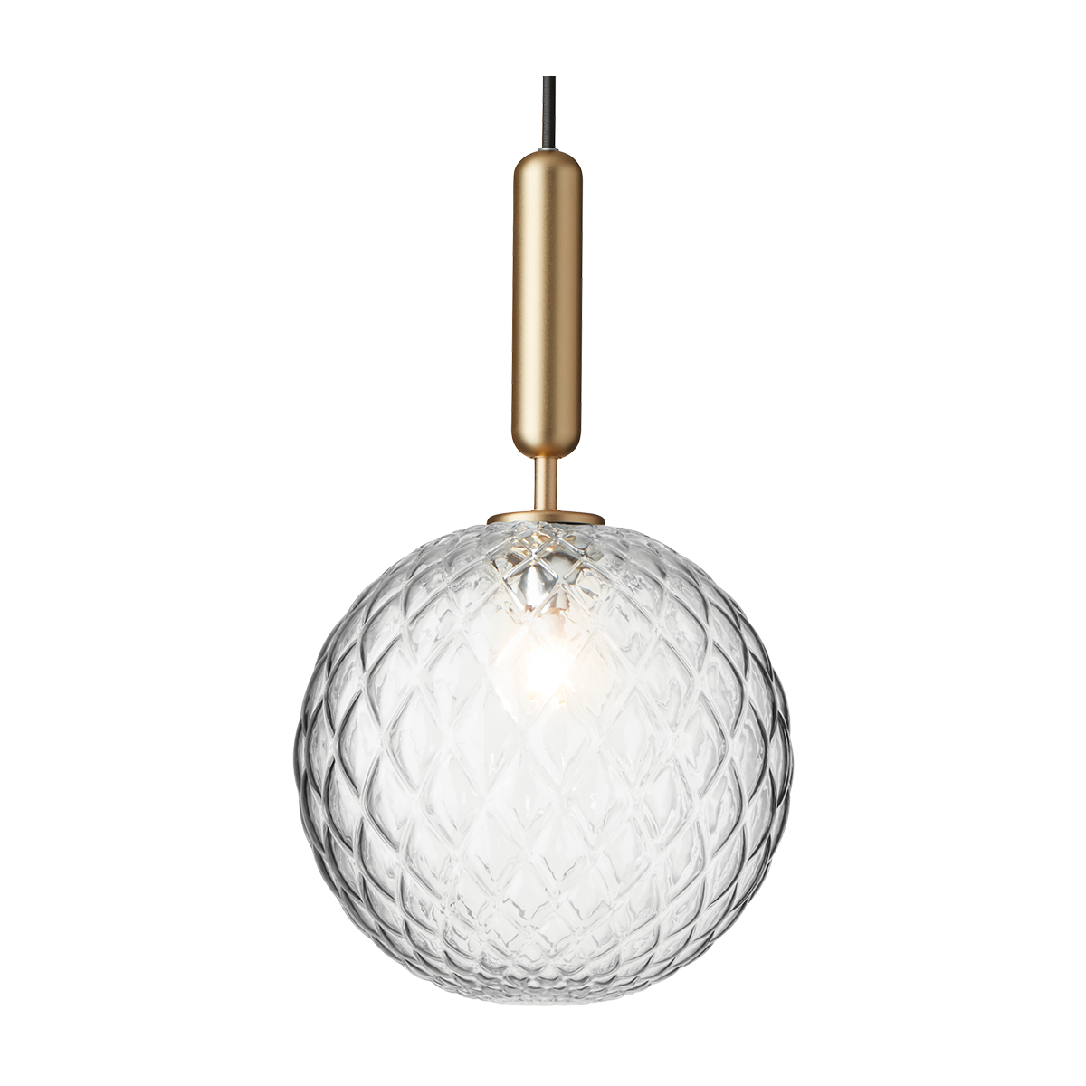 Nuura – Miira 1 Large pendant, brass and clear glass