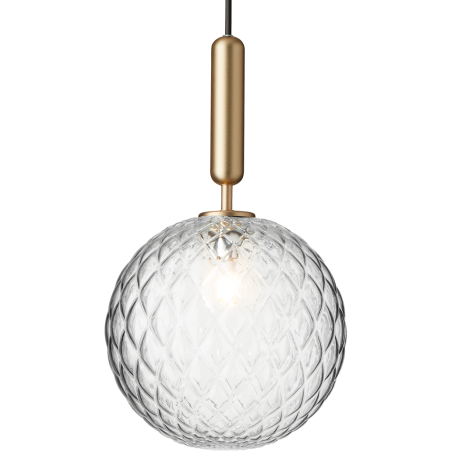 Nuura – Miira 1 Large pendant, brass and clear glass