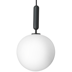 Nuura – Suspension Miira 1 Large, rock grey et verre blanc opal