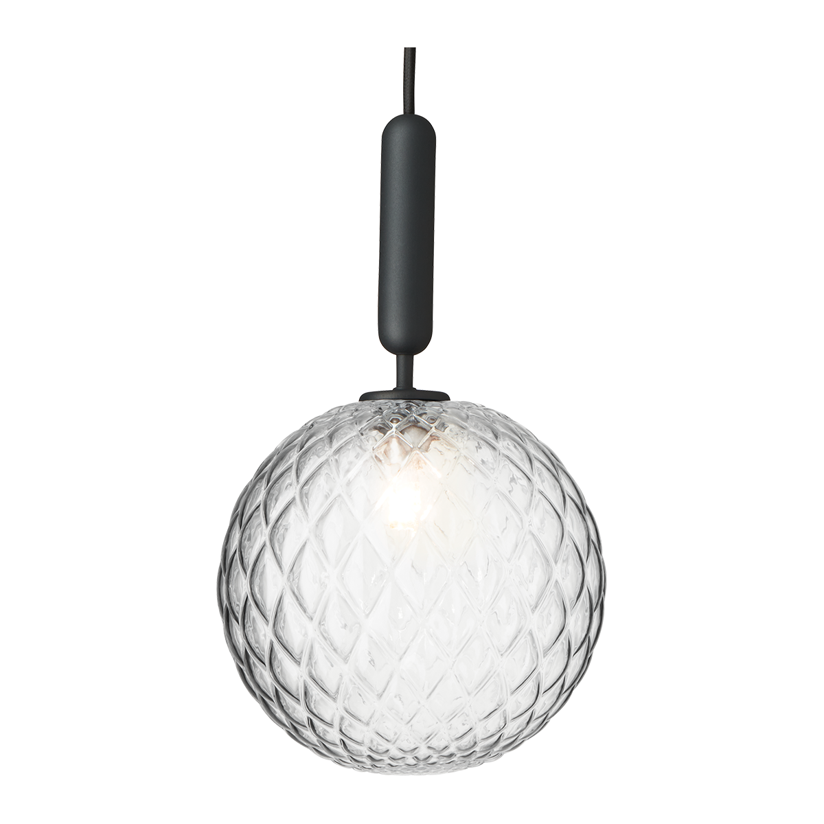 Nuura – Miira 1 Large pendant, rock grey and clear glass