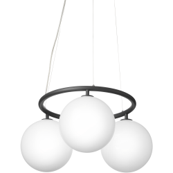 Nuura – Miira 3 Circular pendant, rock grey and white opal glass