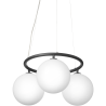 Nuura – Miira 3 Circular pendant, rock grey and white opal glass