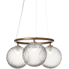 Nuura – Suspension Miira 3 Circular, dark bronze et verre transparent