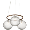 Nuura – Miira 3 Circular pendant, dark bronze and clear glass