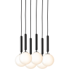 Nuura – Suspension Miira 6, rock grey et verre opal blanc