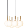 Nuura – Miira 6 Large pendant, brass and white opal glass