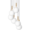 Nuura – Miira 6 Large pendant, brass and white opal glass