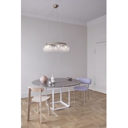 Nuura – Miira 6 Circular pendant, brass and clear glass