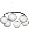 Nuura – Miira 6 Circular pendant, rock grey and clear glass