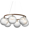 Nuura – Suspension Miira 6 Circular, dark bronze et verre transparent