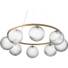 Nuura – Miira 8 Circular pendant, brass and clear glass