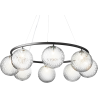 Nuura – Miira 8 Circular pendant, rock grey and clear glass