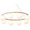 Nuura – Miira 8 Oval pendant, brass and white opal glass