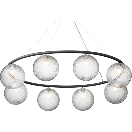 Nuura – Miira 8 Oval pendant, rock grey and clear glass