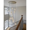 Nuura – Miira 13 Large pendant, brass and clear glass