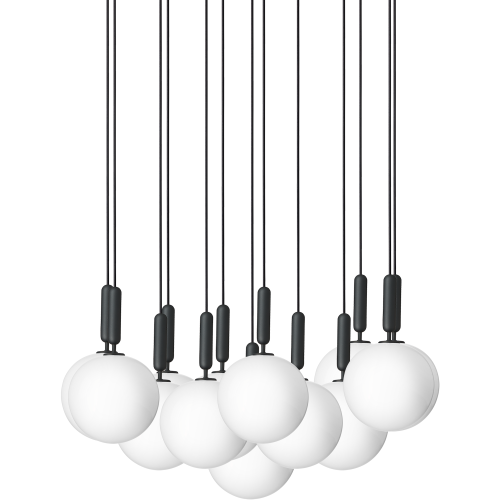 Nuura – Miira 13 Large pendant, rock grey and white opal glass