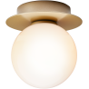 Nuura – Liila 1 Small wall / ceiling lamp, nordic gold and white opal glass