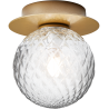 Nuura – Liila 1 Small wall / ceiling lamp, nordic gold and clear glass