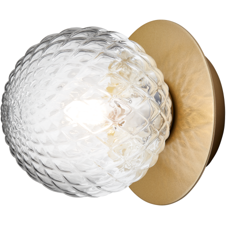 Nuura – Liila 1 Small wall / ceiling lamp, nordic gold and clear glass