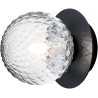 Nuura – Liila 1 Small wall / ceiling lamp, black and clear glass