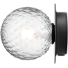 Nuura – Liila 1 Small wall / ceiling lamp, black and clear glass