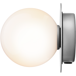 Nuura – Liila 1 Small wall / ceiling lamp, light silver and white opal glass