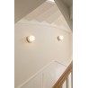 Nuura – Liila 1 Small wall / ceiling lamp, light silver and white opal glass