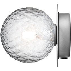 Nuura – Liila 1 Small wall / ceiling lamp, light silver and clear glass