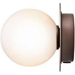 Nuura – Liila 1 Small wall / ceiling lamp, dark bronze and white opal glass