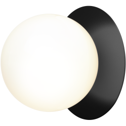 Nuura – Liila 1 Medium wall / ceiling lamp, black and white opal glass