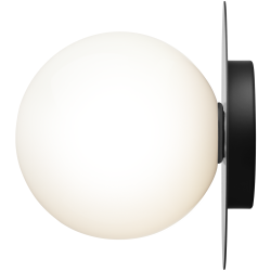 Nuura – Liila 1 Large wall / ceiling lamp, black and white opal glass