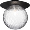 Nuura – Liila 1 Large wall / ceiling lamp, black and clear glass