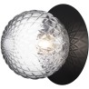 Nuura – Liila 1 Large wall / ceiling lamp, black and clear glass