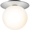 Nuura – Liila 1 Large wall / ceiling lamp, light silver and white opal glass