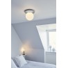 Nuura – Liila 1 Large wall / ceiling lamp, light silver and white opal glass