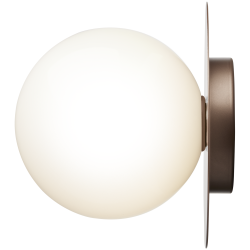 Nuura – Liila 1 Large wall / ceiling lamp, dark bronze and white opal glass