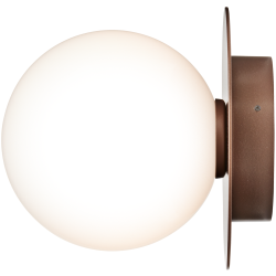 Nuura – Liila 1 Outdoor wall / ceiling lamp, dark bronze and white opal glass