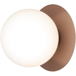 Nuura – Liila 1 Outdoor wall / ceiling lamp, dark bronze and white opal glass