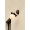 Nuura – Liila Outdoor wall lamp, dark bronze and white opal glass