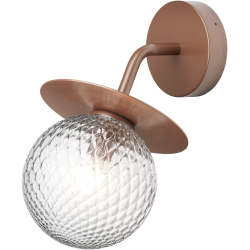 Nuura – Liila Outdoor wall lamp, dark bronze and clear glass