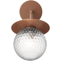 Nuura – Liila Outdoor wall lamp, dark bronze and clear glass