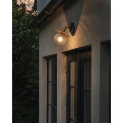 Nuura – Liila Outdoor wall lamp, dark bronze and clear glass