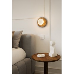 Nuura – Liila Muuse Small wall / ceiling lamp, nordic gold and white opal glass