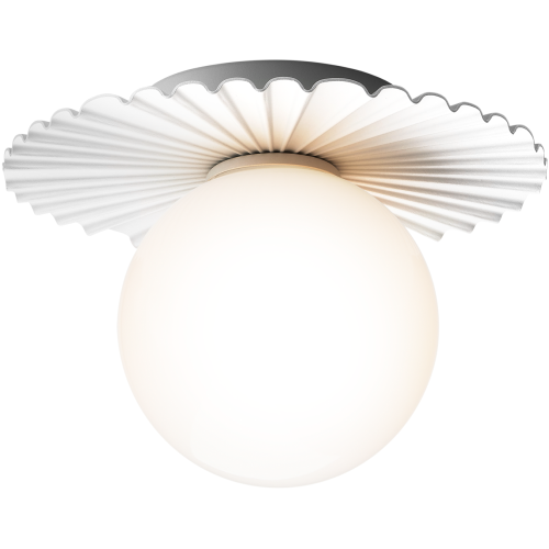 Nuura – Liila Muuse Small wall / ceiling lamp, white and white opal glass